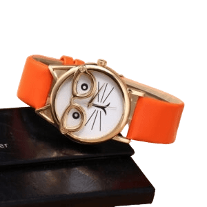 Lovely cartoon children watch with cute design and analog display
