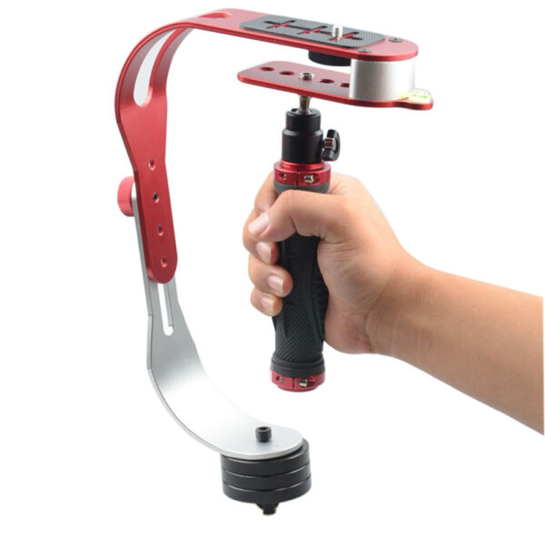 Compact mini cloud stand holding a small video camera.