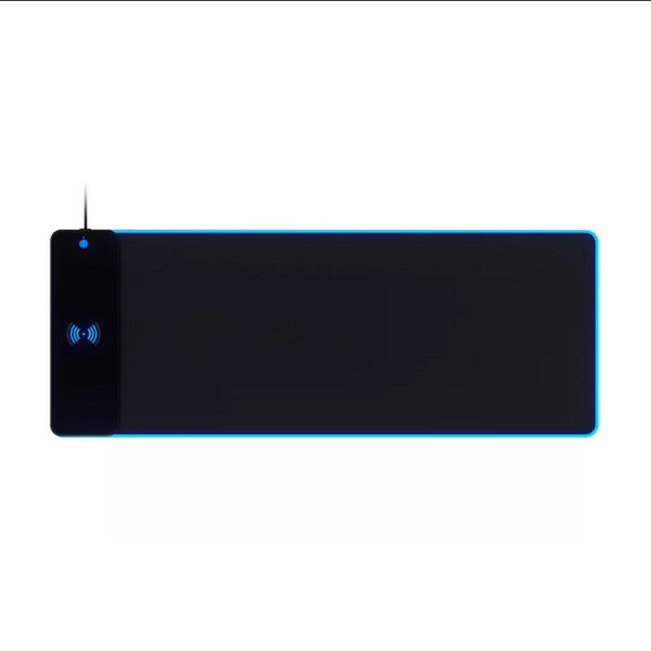 Wireless charging mouse pad with a sleek, modern design.