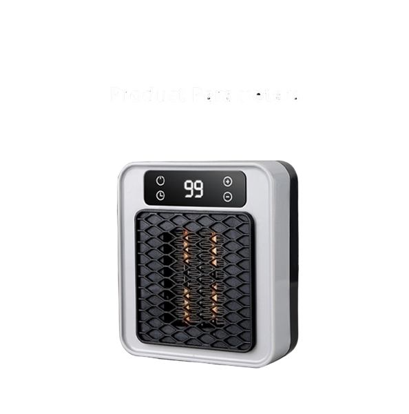 Compact square mini wall-outlet space heater