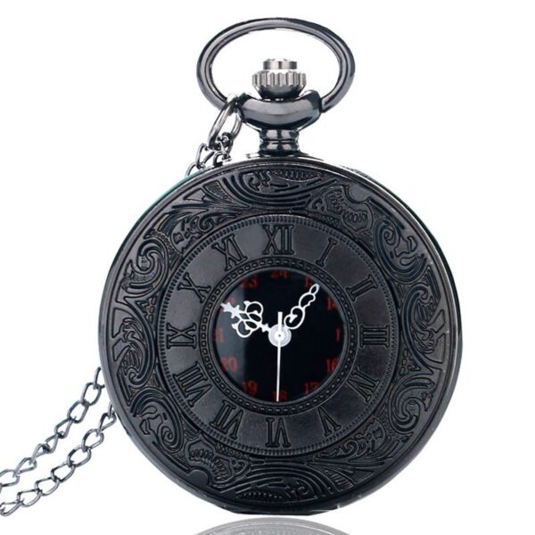 Vintage pocket watch with intricate lace-pattern casing.