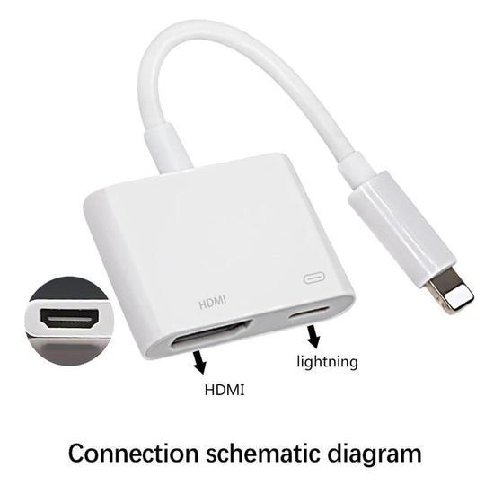 High-quality Lightning to HDMI adapter for smooth screen mirroring.