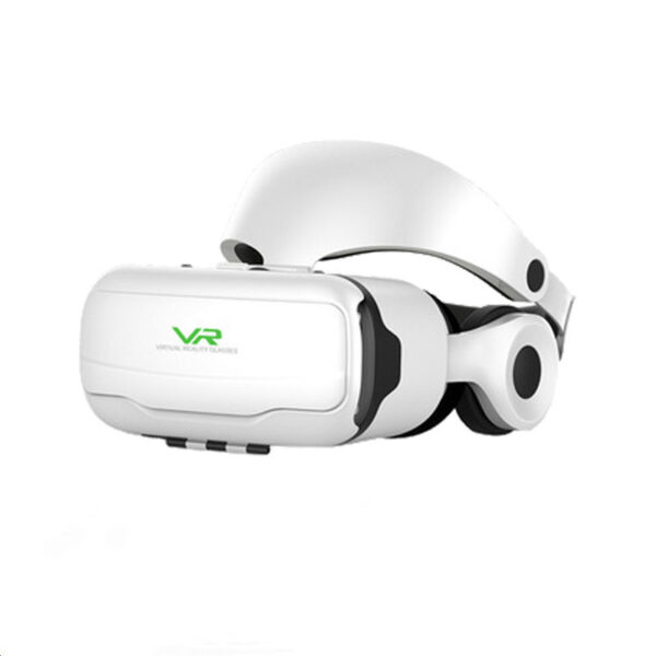 Ergonomic head-mounted VR glasses with adjustable focus settings.