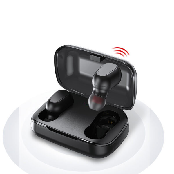 Ultra-compact mini wireless headphones in a charging case.
