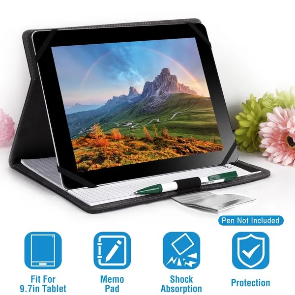 Tablet PC protector organizer case with shockproof padded interior, multi-functional accessory pockets, and durable water-resistant exterior by AmandaGear