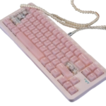 PC fog translucent mechanical keyboard with RGB backlit and custom keycaps