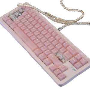 PC fog translucent mechanical keyboard with RGB backlit and custom keycaps