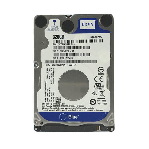 Internal laptop mechanical hard drive HDD storage disk