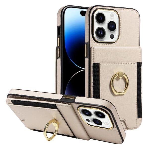 Flexible phone case with built-in ring stand and camera protection