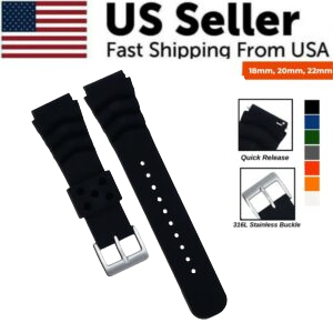 Soft silicone watch band with a smooth matte finish on a white background.