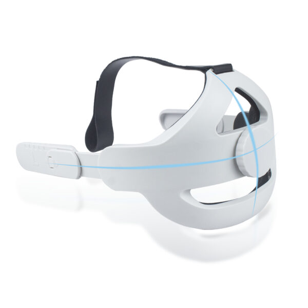 Protective silicone skin cover fitted on a VR headset.
