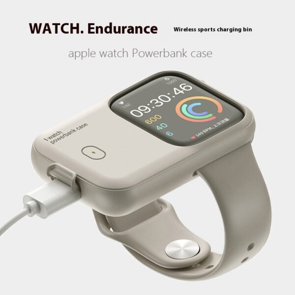 Portable wireless power bank charging a smartphone.