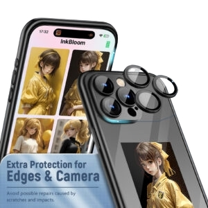 iPhone 15 Pro Max phone case with anime artwork and protective design