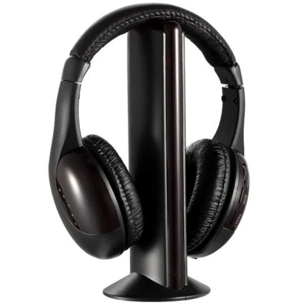 RF wireless headphones with long range stable audio transmission and comfortable over-ear design by AmandaGear