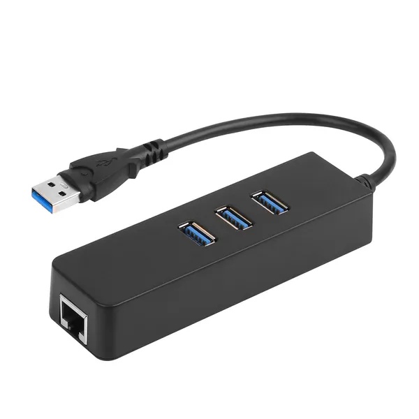 Multi-port USB hub with Gigabit Ethernet network adapter