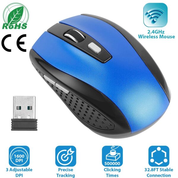 Wireless gaming mouse with ergonomic design, high DPI sensor, and RGB lighting