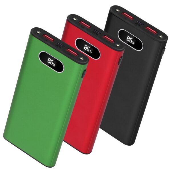 Power bank portable charger with high capacity battery and fast charging dual USB ports