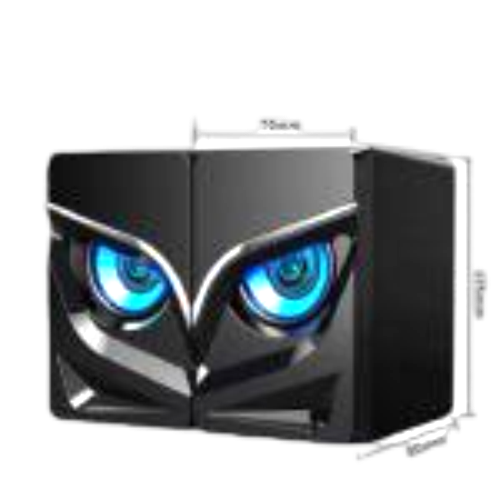 Sleek desktop sound bar speaker positioned under a PC monitor.