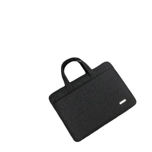 Sleek one-shoulder laptop liner bag with adjustable strap.