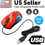 USB Wired Red Mouse